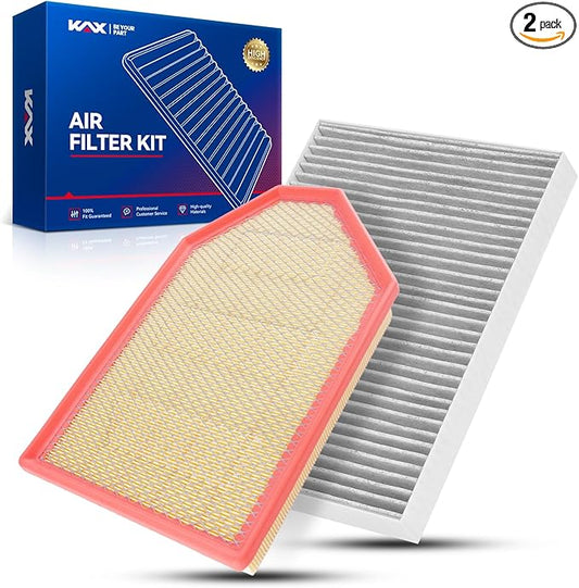 KAX Engine & Cabin Air Filter Kit for Dodge Charger, Challenger 2011-2023 3.6L/6.4L/5.7L, Chrysler 300 2011-2023, Replace# CA11257 CF11668