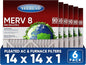 14x14x1 MERV 8 Air Filters 6-Pack, Actual Size 13.7" x 13.7" x 0.75" – Compatible with HVAC, Air Conditioners & Furnaces– High Particle Capture & Smooth Airflow