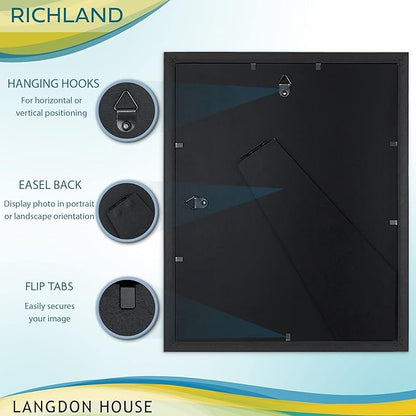 Langdon House 8x10 Picture Frames Set (Gold, 6 Pack) Distinguished Edging for Classic Style, Richland Collection