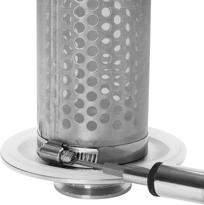DERNORD 2 Inch Tri-Clamp Filter - SS304 Sanitary Fittings Inline Straight Strainer with 150 Mesh Stainless Steel Screen