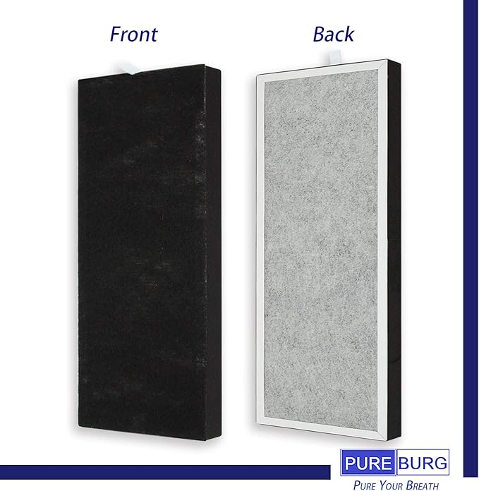 PUREBURG Replacement Filter Set Compatible with Hunter HP600 Tall Tower Air Purifier, 2 H13 HEPA + 4 Activated Carbon Pre-Filters Air Clean Dust VOCs Odor
