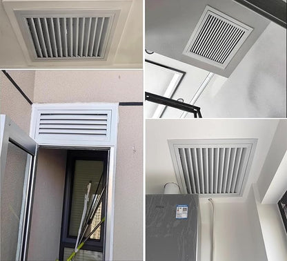 Louvered Vent/Access Panel, Decorative Removable Grille Filters Covers with Mesh Cover, Wall and Ceiling Inspection Service Door Loft Hatch(45x45cm/17.7x17.7in)