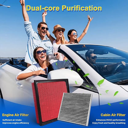 Cabin & Engine Air Filter Kit for 2016-2018 Rav4 2.5L(Hybrid)