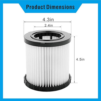 Suitable for DeWalt DCV580/DCV581H Vacuum Filter Replacement, Pack of 2