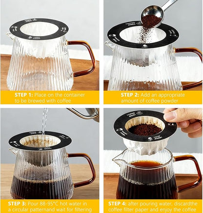 UFO Coffee Filter Paper Bag, Portable Hanging Ear Drip Coffee Bag, Single Serve Disposable Pour Over Filter Bag for Camping, Travel, Office, Home, No Adhesive, 16pcs (UFO)