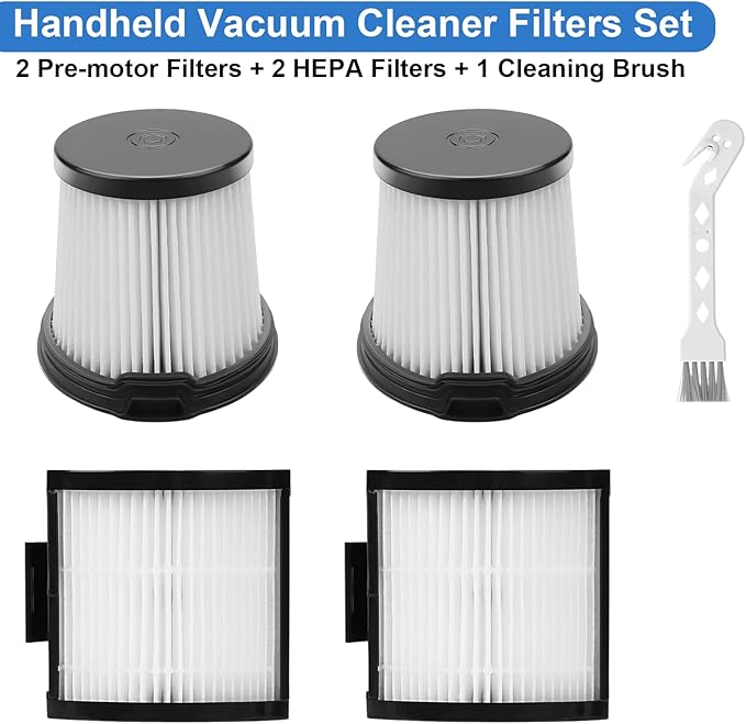 IW3511 IW1120 Filters for Shark Detect Pro Vacuum IW4625 IW3120 IW3615, 2 HEPA Filter + 2 Pre-motor Dust Filter, Shark Vacuum Filter Replacement