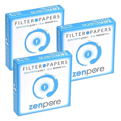 Qualitative Filter Paper 9 cm Lab Filter Paper for Chemistry, Standard Qualitative Grade 1-Medium Flow 90mm(300 Discs)