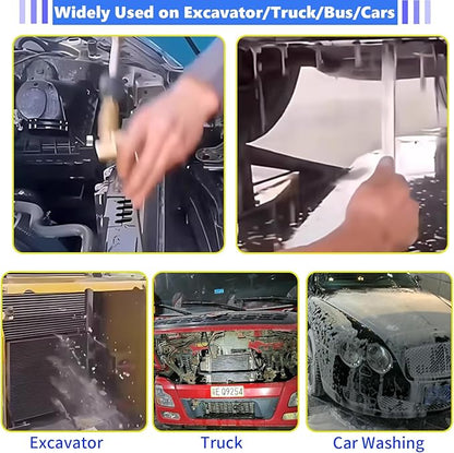 Lucstar Radiator Cleaning Wand & Car A/C Condenser Cleaner(40"wand+Coupler+Valve Switch)， Engine Cabin Air Filter Flusher, Connect with Pressure Washer Air Compressor for Cleaning Home Car Truck