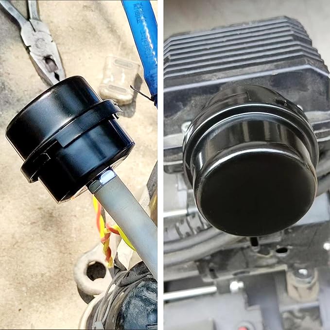 2 Pcs 1/2" Thread Air Compressor Silencer Filter, 20mm Metal Noise Muffler, Intake Filter Replacement for Generators, Blowers, Exhaust Ports, Air Compressor Parts
