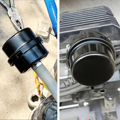 2 Pcs 1/2" Thread Air Compressor Silencer Filter, 20mm Metal Noise Muffler, Intake Filter Replacement for Generators, Blowers, Exhaust Ports, Air Compressor Parts