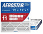 Aerostar 12x12x1 MERV 11 - 4 Count - Pleated Furnace & Air Conditioner Filters - Removes Dust Mites, Cold & Flu Germs, Lint, Mold, Pet Dander, Allergy-Causing Pollen, Smog & Smoke