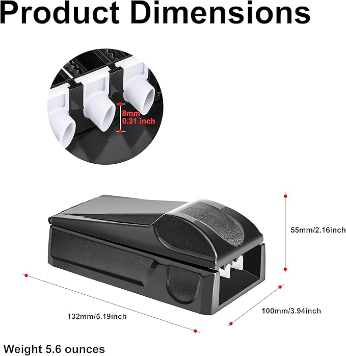 3-Slot Cigarette Injector Machine with 30 Count Unbleached Filter Tubes, Cigarette Maker Rolling Machine with 84mm Classic Tobacco Tubes, 3 Cigarette at Once