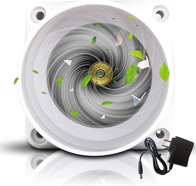 2 Inch Inline Duct Ventilation Fan HVAC Vent Blower 22 Cfm Quiet Ventilation Booster for Hydroponics Grow Tent Pet Room (Color : White, Size : NO Adjustable Speed)