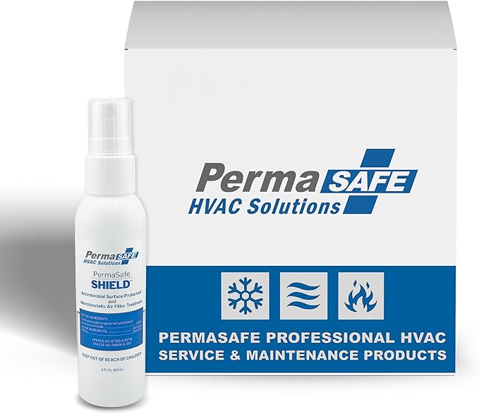 PermaSafe HVAC Solutions, Antimicrobial Air Filter Treatment, Odor Inhibitor, and Indoor Air Quality Enhancer & Protectant