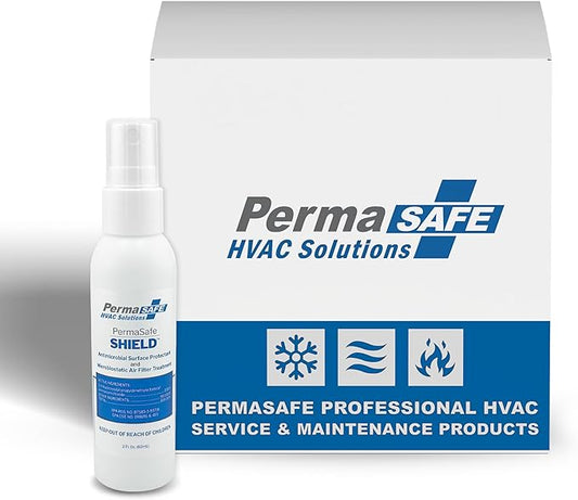 PermaSafe HVAC Solutions, Antimicrobial Air Filter Treatment, Odor Inhibitor, and Indoor Air Quality Enhancer & Protectant