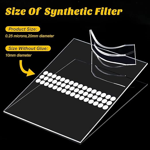 Zonon 384 Pieces Synthetic Filter Paper Stickers 20 mm 0.25 µm Filter Disc Adhesive Patch Stickers for Wide Mouth Mushroom Cultivation Mason Jar Lids