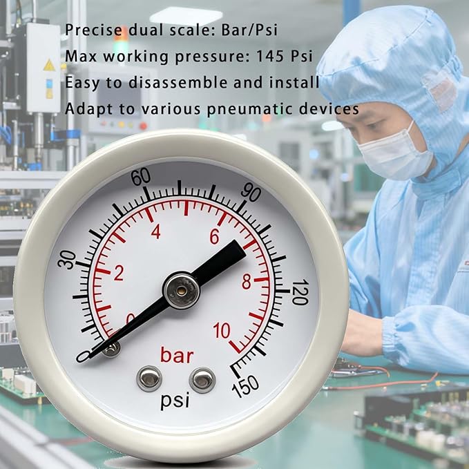 YSIL 3/8''NPT 3 Stage Filter and Regulator with Pressure Gauge Air Drying System with 5 and 0.5 and 0.01 Micron Brass Filter Pressure Regulator Combo Piggyback(Semi-Auto Drain）