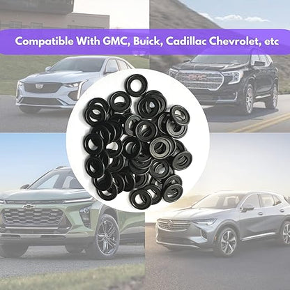 50PCS Rubber Oil Drain Plug Gasket Replacement for GMC Buick Cadillac Chevrolet Oil Crush Washer 12616850 (M12-GMC)