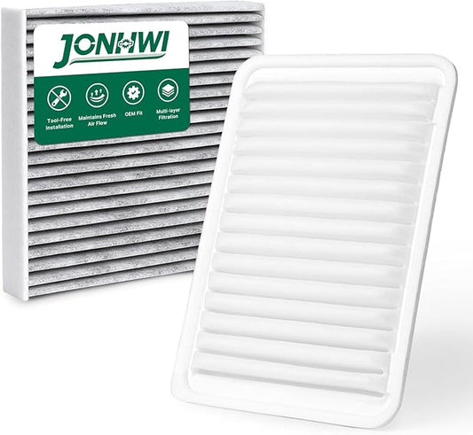 Engine & Cabin Air Filter Compatible with CAMRY 2.4L (2007-2009), CAMRY 2.5L (2010-2017), VENZA (2009-2016), Replace for CF10285 CA10171