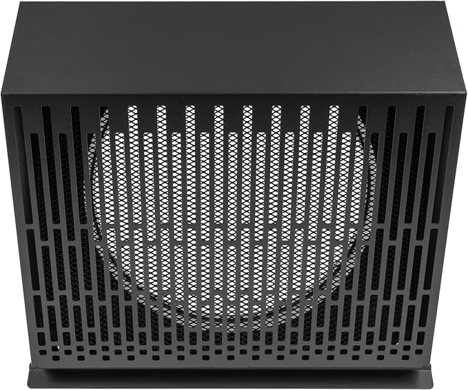 Vent Systems 10" Inch Exhaust Vent Cover with Rubber Gasket - Graphite Black Galvanized Steel - Robust and Weatherproof Outdoor Air Exhaust Box - Duct or Surface Mounting - Rain, Snow Protection
