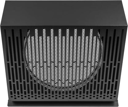 Vent Systems 10" Inch Exhaust Vent Cover with Rubber Gasket - Graphite Black Galvanized Steel - Robust and Weatherproof Outdoor Air Exhaust Box - Duct or Surface Mounting - Rain, Snow Protection
