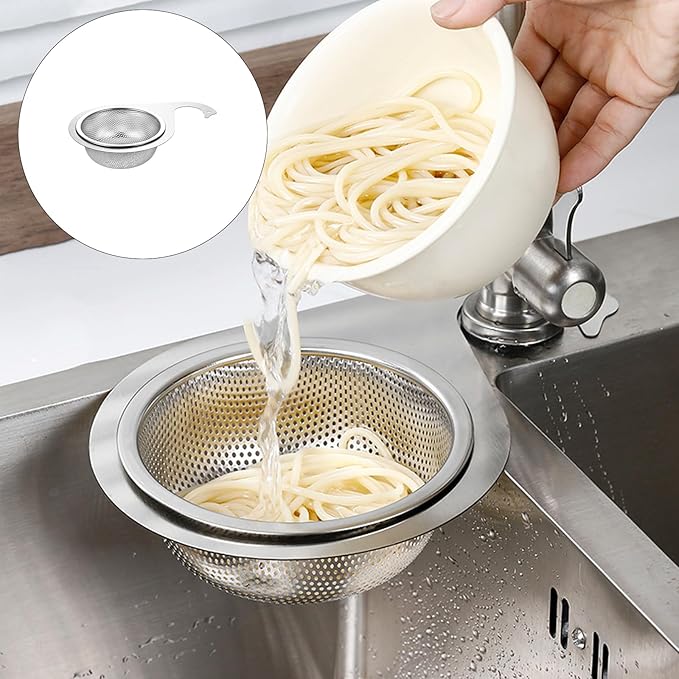 Stainless Steel Sink Faucet Hanging Organizers Strainer Basket for Effective Wet Dry Sorting and Produce Preparation Compacts Kitchen Garbage Strainer