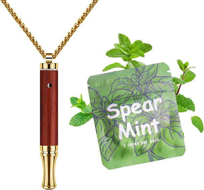 ASTOFLI Adult Quit Smoking Breathing Necklace: Adjustable Air Inhaler Stop Smoking Aids Fidget for Stress Anxiety Relief Smokless Inhaler - Air Outlet Breathing Necklace to Quit Smoking and Vape