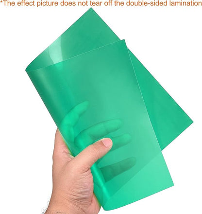 uxcell 4Pcs A4 Gel Light Lighting Filter Overlay Transparent Color Correction Plastic Vinyl PVC Sheets Photography Television Green,0.3mm