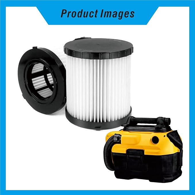 Suitable for DeWalt DCV580/DCV581H Vacuum Filter Replacement, Pack of 2