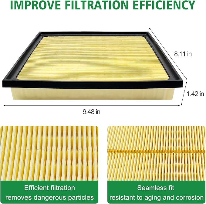 3PCS Cabin Engine Air Filter Kit Fits for 2022 2023 2024 2025 Tundra,2023-2025 Sequoia,Replacement for 87139-0C010,17801-F4010,CA12963,WA11653, JM871JM2963