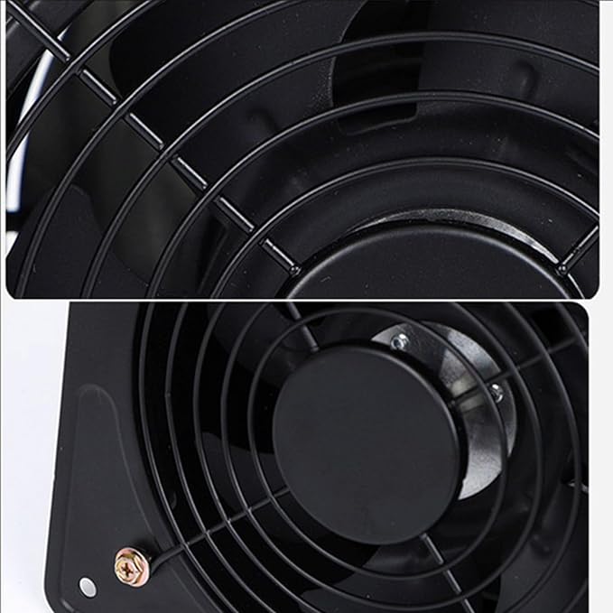 6 inch, High Speed Explosion-Proof Garage Ventilation Fan 6-10 Inch 220V Low Noise Metal Bathroom Exhaust Smoke Fan for Home Use, Greenhouse Easy to Store