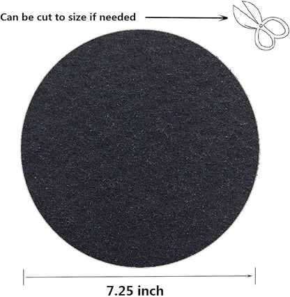 ddLUCK 6 Pack Kitchen Compost Bin Filter, Round Food Waste Bins Activated Carbon Filters,Replaceable Extra Thick Charcoal Filters for Odour Remove All Caddy Bucket,1cm Thickness