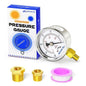 MEANLIN MEASURE -30inHG~0Psi Vacuum Gauge Stainless Steel 1/8" NPT 2" FACE DIAL Waterproof for Air Compressor HVAC Negative Pressure Hand Pump Pool Lower Mount, with 1/4" NPT and 3/8" NPT Hex Bushing