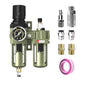 NPT 1/2 Air Regulator with Gauge,Air Compressor Water Separator with Accessories,Pneumatic Compressed Air Filter Pressure Oil Trap(AC4010-04)