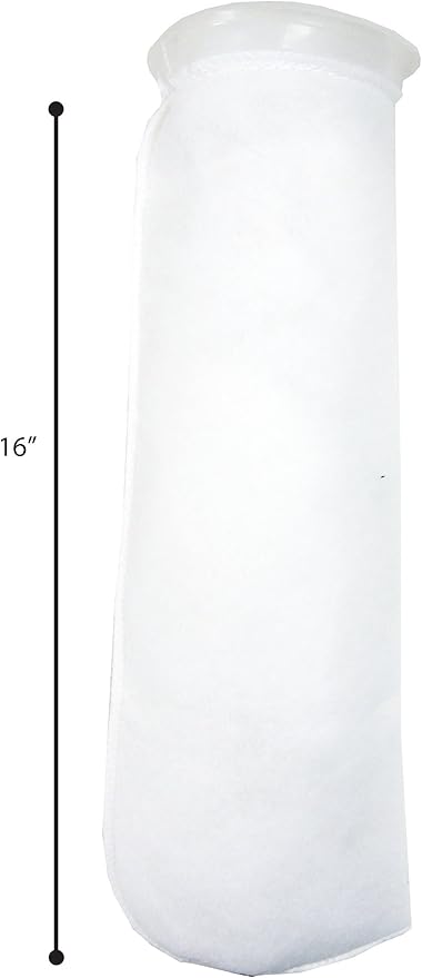 48 Pack - 4 Inch Ring Filter Socks 200 Micron - Aquarium Felt Filter Bags -4 Inch Ring by 16 Inches Long [Long Version] - Fits Eshopps and Aqueon