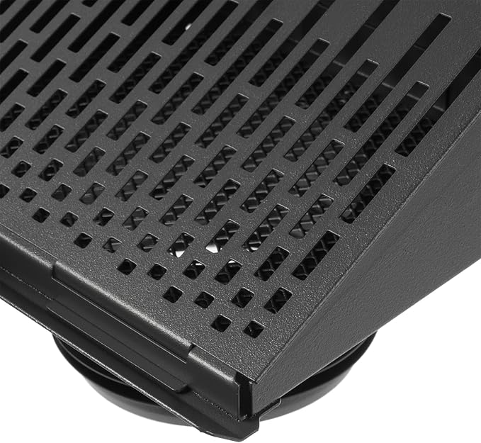 Vent Systems 4" Inch Exhaust Vent Cover with Rubber Gasket - Graphite Black Galvanized Steel - Robust Weatherproof Outdoor Air Exhaust Box - Duct or Surface Mounting - Rain and Snow Protection