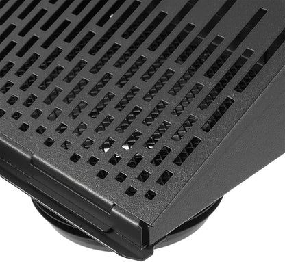 Vent Systems 4" Inch Exhaust Vent Cover with Rubber Gasket - Graphite Black Galvanized Steel - Robust Weatherproof Outdoor Air Exhaust Box - Duct or Surface Mounting - Rain and Snow Protection