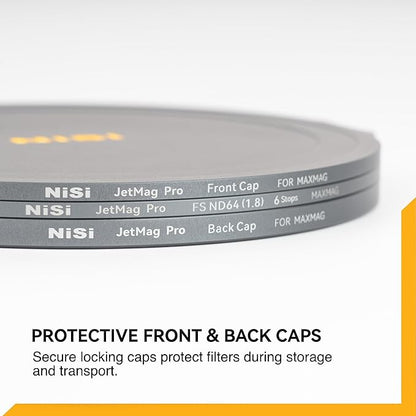 NiSi - JetMag Pro MAXMAG Lens Back Cap - Durable Magnetic Lens and Filter Protector for MAXMAG Size Filters - Quick Attach and Secure Lock, Lightweight, Slim Magnetic Cap for Easy Travel and Storage