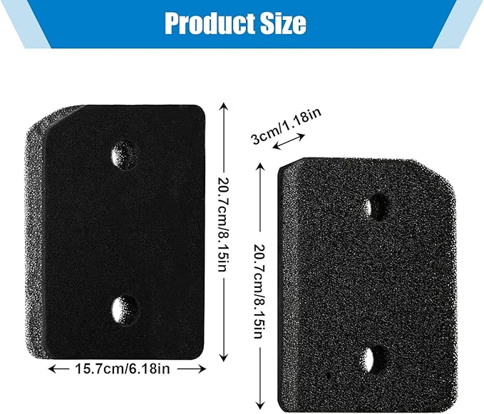 4PCS Dryer Replaces Sponge for T1/T2 9164761 Dryer Models, Tumble Dryer Heat Pump Socket Filters Sponge Compatible with Heat Pump Dryer