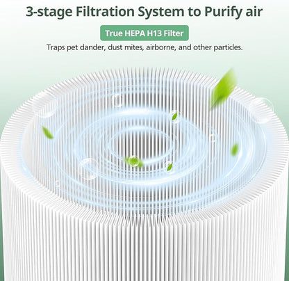 1 Pack 211i Max Replacement Fil-ter Compatible with BLUEAIR Blue Pure 211i Max Air Pur-ifier, Ture HEPA & Activated Carbon Replacement Fi-lter