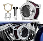 HDBUBALUS Motorcycle Air Filter Cleaner Intake Filter System Kit (C-For Touring Trike 08-16, Softail 16-17,Dyna 17)