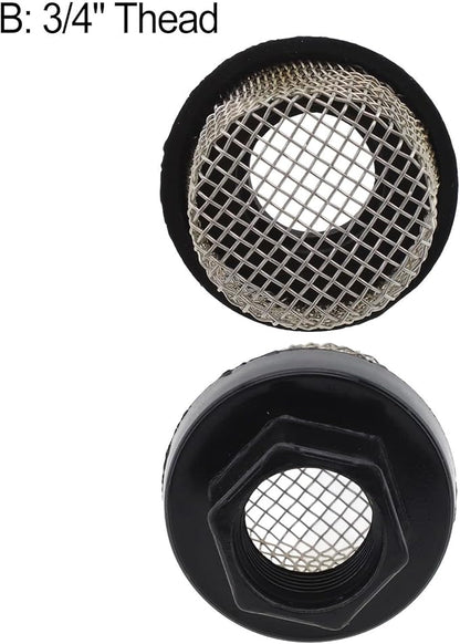 Inlet Suction Strainer Mesh Filter for Airless Sprayer 390 395 495 595, Replacement Hose Filter with Nylon and 304 Stainless Steel Construction, Effortless Installation,（B）