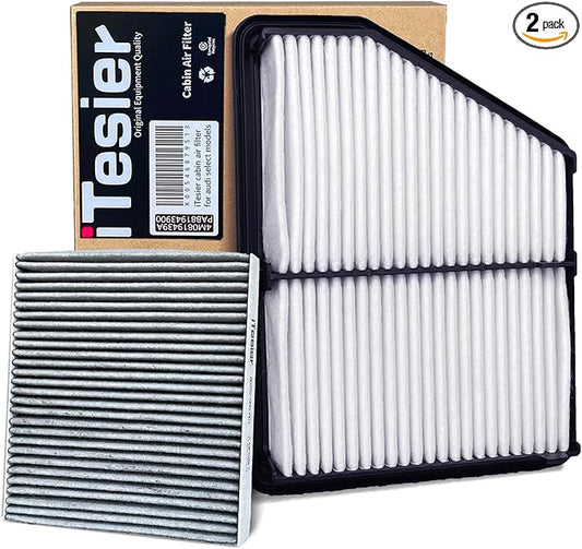 Engine & Cabin Air Filter Kit for Civic 2.0L (2016-2025), HRV HR-V (2023-2025), (Naturally Aspirated ONLY), OEM 17220-5BA-A00, CA12051, 80292TF0G01 (NOT FOR Civic Type R/Hatchback Turbo)