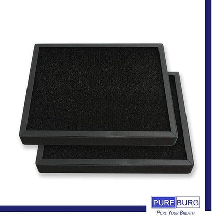PUREBURG Replacement Filter Compatible with PARTU BS-10 Air Purifier, 2-Pack H13 HEPA Activated Carbon 2-in-1 3-Stage Filtration Air Clean Dust