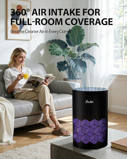 FreAire H13 HEPA Filter, H13 True HEPA Air Filter Replacement For Dust Smoke Pollen Dander Smell (Black)