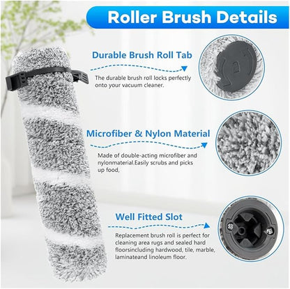 Replacement Parts ，Compatible For Bissell， 3930F 3933 V2 3999Z Floor Scrubber Roller Brush Filter Washing Vacuum Cleaner Parts(Large)