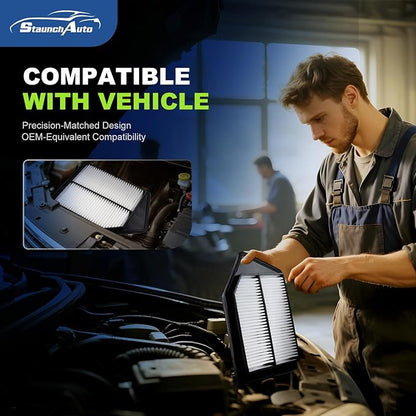 Engine and Cabin Air Filter Combo for Honda Accord 2.4L 2013-2017, Acura TLX 2.4L 2015-2020 automotive replacement air filters #CF10134 CA11476