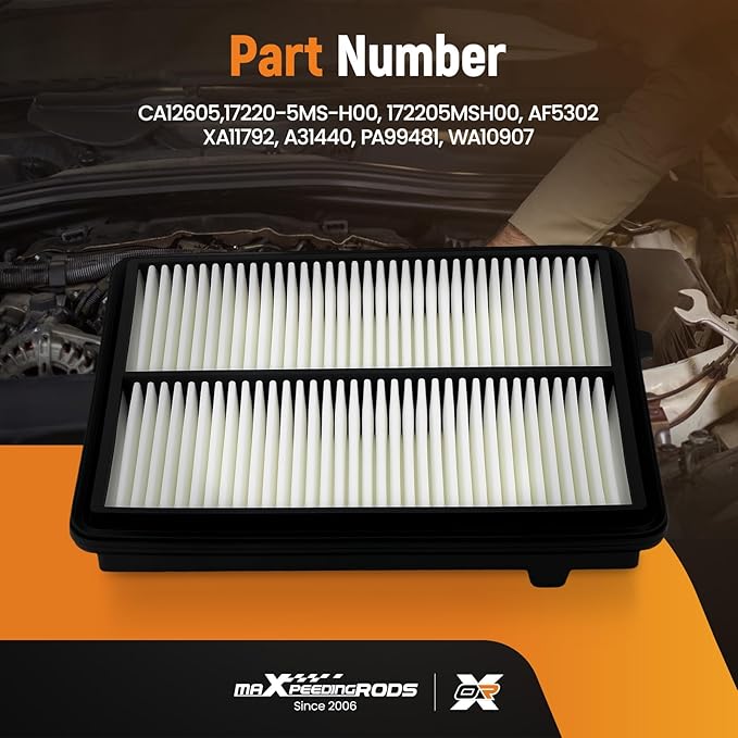 maXpeedingrods CA12605 Engine Air Filter Fit for Acura RDX 2.0L 2019-2025, Replacement for 17220-5MS-H00, 172205MSH00, AF5302, XA11792, A31440, PA99481, WA10907