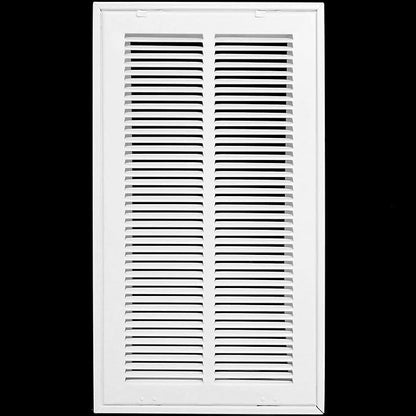 HVAC Premium 10 x 24 Duct Opening Steel Return Air Filter Grille, for 1-inch Filter, Removable Door, Flat Stamped HVAC Vent Cover Grille, Outer Dimensions 12.5 x 26.5