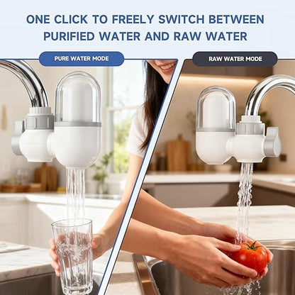 Sinks-Mounted faucetfilterefficientwaterpurificationsystemeffectivelyremovesunpleasantchlorineodorand impurities, suitablefor15/16 13/15 inch and 3/4 inch Kitchen (White)